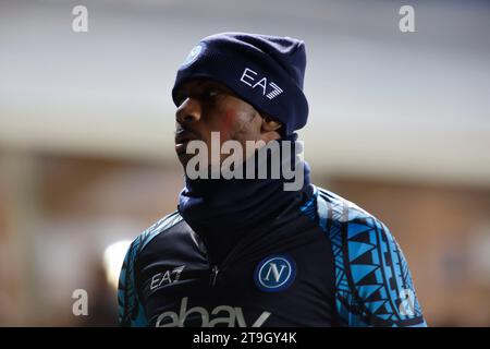 Victor Osimhen de Sac Napoli lors de la Serie A italienne, match de football entre Atalanta BC et SSC Napoli, le 25 novembre 2023 au Gewiss Stadium, Bergame, crédit : Nderim Kaceli/Alamy Live News Banque D'Images