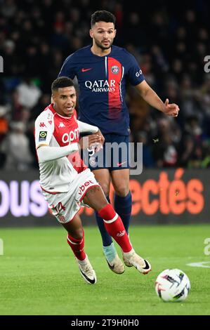 Julien Mattia/le Pictorium - PSG, Monaco. 24 novembre 2023. France/Ile-de-France (région)/Paris - Goncalo Ramos au match de Ligue 1 Ubereats entre le PSG et L'AS Monaco au Parc de Princes le 24 novembre 2023. Crédit : LE PICTORIUM/Alamy Live News Banque D'Images