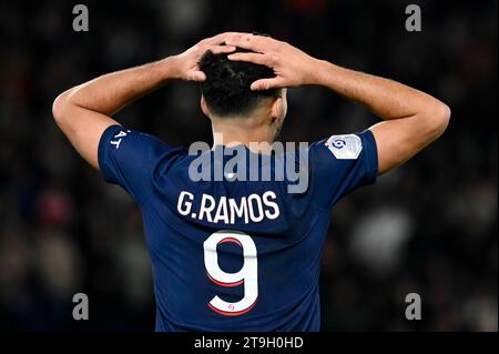 Julien Mattia/le Pictorium - PSG, Monaco. 24 novembre 2023. France/Ile-de-France (région)/Paris - Goncalo Ramos au match de Ligue 1 Ubereats entre le PSG et L'AS Monaco au Parc de Princes le 24 novembre 2023. Crédit : LE PICTORIUM/Alamy Live News Banque D'Images