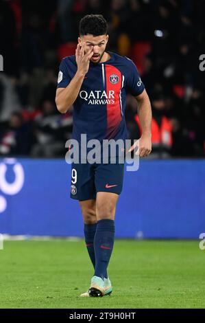 Julien Mattia/le Pictorium - PSG, Monaco. 24 novembre 2023. France/Ile-de-France (région)/Paris - Goncalo Ramos au match de Ligue 1 Ubereats entre le PSG et L'AS Monaco au Parc de Princes le 24 novembre 2023. Crédit : LE PICTORIUM/Alamy Live News Banque D'Images