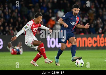 Paris, France. 24 novembre 2023. © Julien Mattia/le Pictorium/MAXPPP - Paris 24/11/2023 Goncalo Ramos lors du match de Ligue 1 Ubereats, entre le PSG et le AS Monaco, au Parc de Princes, le 24 novembre 2023. Crédit : MAXPPP/Alamy Live News Banque D'Images