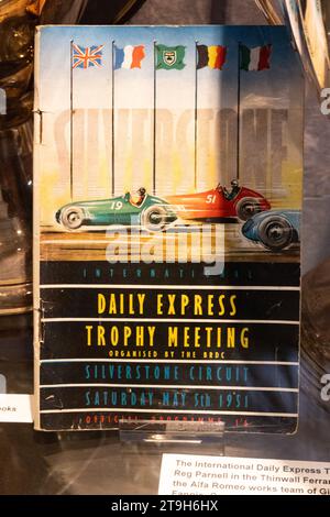 Programme officiel de la course Daily Express International Trophy Meeting sur le circuit de Silverstone le 5 mai 1951 - Brooklands Museum, Weybridge, Surrey Banque D'Images