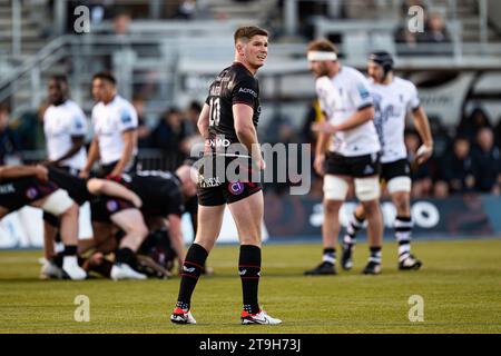 LONDRES, ROYAUME-UNI. 25 novembre 2023. Owen Farrell de Saracens (Capt.) regarde lors de Saracens vs Bristol Bears - Gallagher Premiership Rugby R au StoneX Stadium le samedi 25 novembre 2023. LONDRES ANGLETERRE. Crédit : Taka G Wu/Alamy Live News Banque D'Images