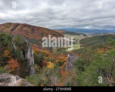 Slovaquie vue panoramique aérienne du paysage de belles montagnes, Tatry mâle, petites montagnes Tatras Banque D'Images