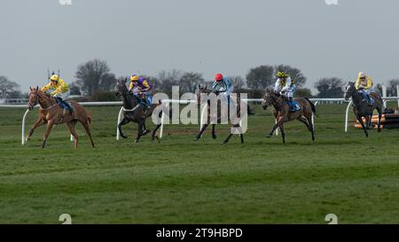 Étalez le terrain dans Wincanton Steeplechase course 2 Banque D'Images