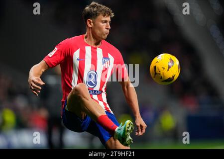 Madrid, Espagne. 25 novembre 2023. Marcos Llorente de l'Atletico de Madrid lors du match de la Liga entre l'Atletico de Madrid et le RCD Mallorca a joué au Civitas Metropolitano Stadium le 25 novembre à Madrid, Espagne. (Photo de Cesar Cebolla/PRESSINPHOTO) crédit : PRESSINPHOTO SPORTS AGENCY/Alamy Live News Banque D'Images