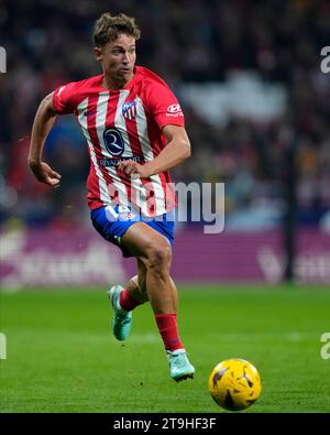 Madrid, Espagne. 25 novembre 2023. Marcos Llorente de l'Atletico de Madrid lors du match de la Liga entre l'Atletico de Madrid et le RCD Mallorca a joué au Civitas Metropolitano Stadium le 25 novembre à Madrid, Espagne. (Photo de Cesar Cebolla/PRESSINPHOTO) crédit : PRESSINPHOTO SPORTS AGENCY/Alamy Live News Banque D'Images