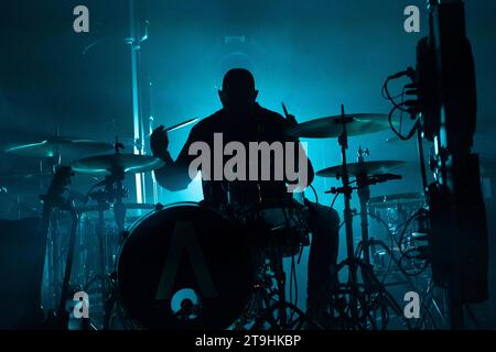 Milan, Italie. 07 novembre 2023. Steve ''Smiley'' Barnard d'Archive se produit au Live Music Club de Milan, Italie, le 7 novembre 2023. (Photo de Roberto Finizio/NurPhoto) crédit : NurPhoto SRL/Alamy Live News Banque D'Images