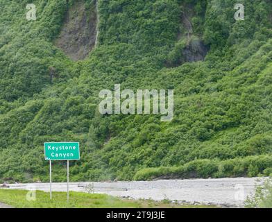 Keystone Canyon, Alaska Banque D'Images