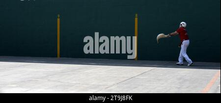 Un joueur de Jai Alai à Mexico, au Mexique Banque D'Images