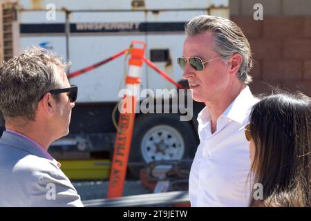 Antioch, CA - 11 août 2022: Communiqué du gouverneur de la Californie lors d'une conférence de presse pour annoncer les stratégies d'approvisionnement en eau pour CA, qui comprennent le Banque D'Images