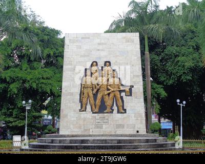 TRIP (Tentara Republik Indonesia Pelajar) Monument à Kediri. TRIP signifie armée étudiante de la république indonésienne. Banque D'Images