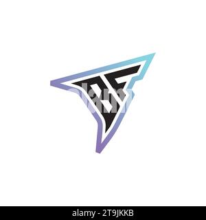 Combinaison de lettres BF logo cool eSport ou logo initial de jeu comme conception de concept d'inspiration Illustration de Vecteur