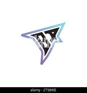 BA combinaison de lettres cool logo eSport ou logo initial de jeu comme un concept de conception inspirante Illustration de Vecteur