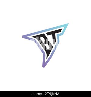 Combinaison de lettres BT logo cool eSport ou logo initial de jeu comme conception de concept inspirant Illustration de Vecteur