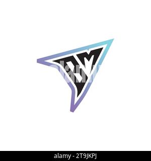 Combinaison de lettres BM logo cool eSport ou logo initial de jeu comme un design de concept inspirant Illustration de Vecteur