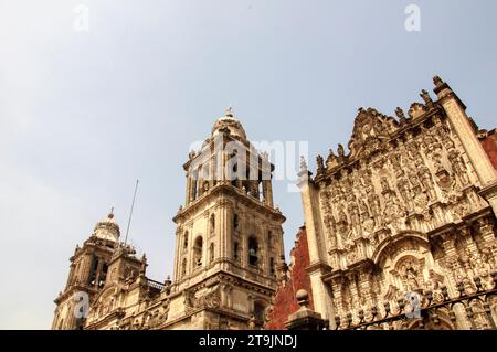 Détail extérieur Metropolitan Cathedral Mexico Banque D'Images