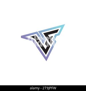 Combinaison de lettres LF logo cool eSport ou logo initial de jeu comme conception de concept d'inspiration Illustration de Vecteur