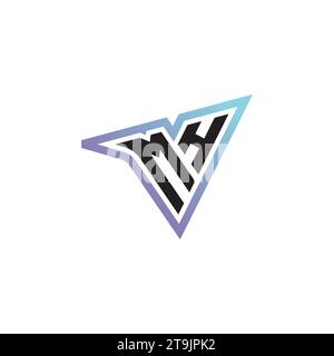 Combinaison de lettres MH logo cool eSport ou logo initial de jeu comme un design de concept inspirant Illustration de Vecteur