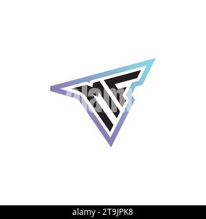 Combinaison de lettres MF logo cool eSport ou logo initial de jeu comme un concept inspirant Illustration de Vecteur