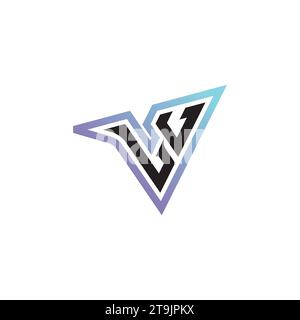 Combinaison de lettres LV logo cool eSport ou logo initial de jeu comme un design de concept inspirant Illustration de Vecteur