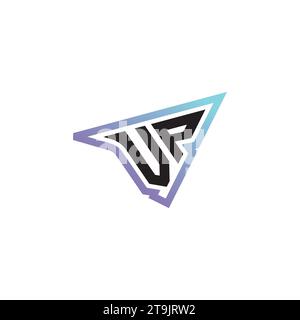 Combinaison de lettres VP logo cool eSport ou logo initial de jeu comme conception de concept d'inspiration Illustration de Vecteur