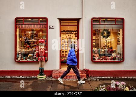 La capitale islandaise Reykjavík Laugavegur, principale rue commerçante Banque D'Images