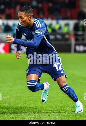 Jaidon Anthony de Leeds United lors du Rotherham United FC v Leeds United FC SKY BET EFL Championship Match au Aessel New York Stadium, Rotherham, Angleterre, Royaume-Uni le 24 novembre 2023 Banque D'Images