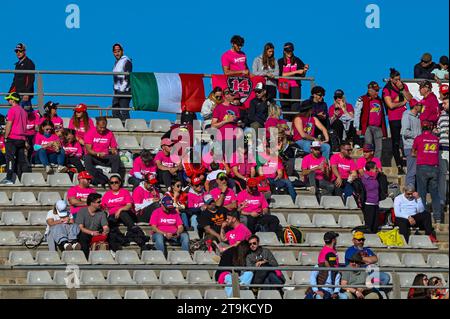 Valencia, Espagne. 26 novembre 2023. Supporter de Tony Arbolino lors du Grand Prix MotoGP d'Espagne 2023 - Gran Premio Motul de la Comunitat Valenciana - Warm Up, Championnat du monde MotoGP à Valence, Espagne, novembre 26 2023 crédit : Agence photo indépendante/Alamy Live News Banque D'Images