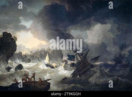 The Shipwreck 1775 de Hendrik Kobell Banque D'Images