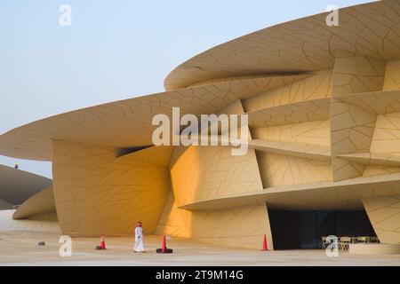 Qatar, Doha, Musée National du Qatar, Jean nouvel architecte, Banque D'Images