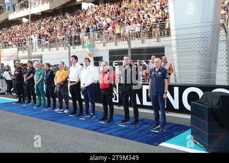 Alunni BRAVI Alessandro (ita), Directeur général du Groupe Sauber et Représentant de l'équipe, portrait FAMIN Bruno (fra), Directeur exécutif d'Alpine Racing, portrait KRACK Mike (ger), Directeur de l'équipe Aston Martin F1 Team, portrait HORNER Christian (gbr), Directeur de l'équipe Red Bull Racing, portrait BROWN Zak (usa), PDG de McLaren Racing, portrait WOLFF Toto (aut), Team principal & CEO de Mercedes AMG F1 Team, portrait VASSEUR Frederic (fra), Team principal & General Manager de la Scuderia Ferrari, portrait STEINER Guenther (ita), Team principal de l'écurie Haas F1 team, portrait TOST Franz (au Banque D'Images