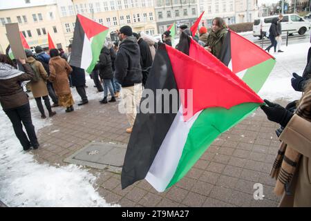 Gdank, Pologne. 26 novembre 2023. Manifestation pro-palestinienne © Wojciech Strozyk / Alamy Live News Banque D'Images