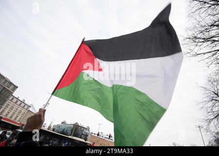 Gdank, Pologne. 26 novembre 2023. Manifestation pro-palestinienne © Wojciech Strozyk / Alamy Live News Banque D'Images