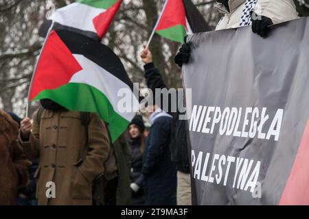 Gdank, Pologne. 26 novembre 2023. Manifestation pro-palestinienne © Wojciech Strozyk / Alamy Live News Banque D'Images