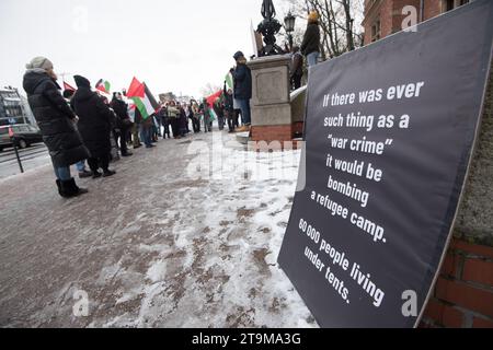 Gdank, Pologne. 26 novembre 2023. Manifestation pro-palestinienne © Wojciech Strozyk / Alamy Live News Banque D'Images