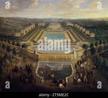 Vue du Château de Marly 1725 par Pierre-Denis Martin Banque D'Images