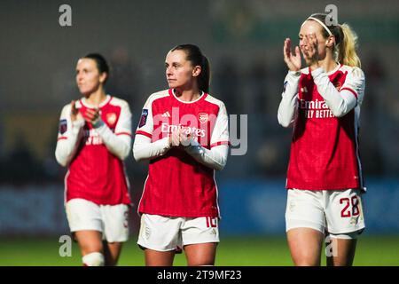 Borehamwood, Angleterre, Royaume-Uni le 26 novembre 2023. Lors du match Arsenal Women FC contre West Ham United Women FC Women's Super League au Meadow Park Stadium, Borehamwood, Angleterre, Royaume-Uni le 26 novembre 2023 Credit : Every second Media/Alamy Live News Banque D'Images