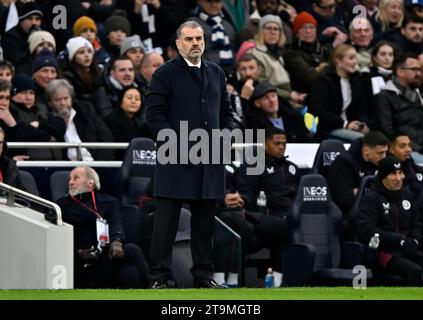 Londres, Royaume-Uni. 26 novembre 2023. Ange Postecoglou (entraîneur des Spurs) lors du match de Tottenham V Aston Villa Premier League au Tottenham Hotspur Stadium. Crédit : MARTIN DALTON/Alamy Live News Banque D'Images