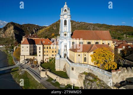 Vue aérienne de Stift Dürnstein Banque D'Images