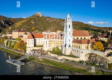 Vue aérienne de Stift Dürnstein Banque D'Images