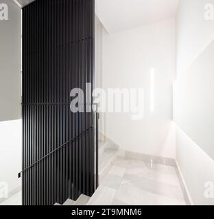 Découvrez le summum de l'élégance et de la sophistication dans ce penthouse de luxe à couper le souffle, situé au cœur de Madrid. Banque D'Images