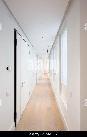 Découvrez le summum de l'élégance et de la sophistication dans ce penthouse de luxe à couper le souffle, situé au cœur de Madrid. Banque D'Images