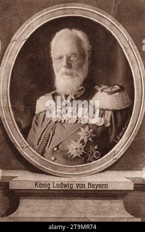 Portrait de Konig Ludwig von Bayern, environ 1915 carte postale. photographe non identifié Banque D'Images