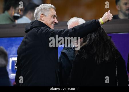 Bruxelles, Belgique. 26 novembre 2023. Thierry Dailly assiste à un match de football entre le RSC Anderlecht et le RWD Molenbeek, le jour 15 de la 2023-2024 'Jupiler Pro League' première division du championnat belge, à Bruxelles, le dimanche 26 novembre 2023. BELGA PHOTO LAURIE DIEFFEMBACQ crédit : Belga News Agency/Alamy Live News Banque D'Images