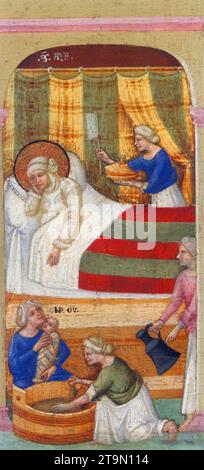 Retable de la Vierge Marie (près du panneau de gauche, détail) c. 1410 par Meneghello Di Giovanni de' Canali Banque D'Images