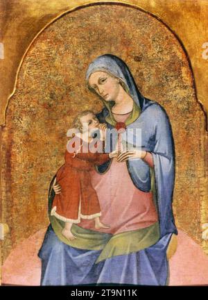 La Vierge et l'enfant vers 1400 par Meneghello Di Giovanni de' Canali Banque D'Images