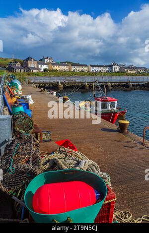 Port de Church Bay, île de Rathlin, comté d'Antrim, Irlande du Nord, Royaume-Uni Banque D'Images