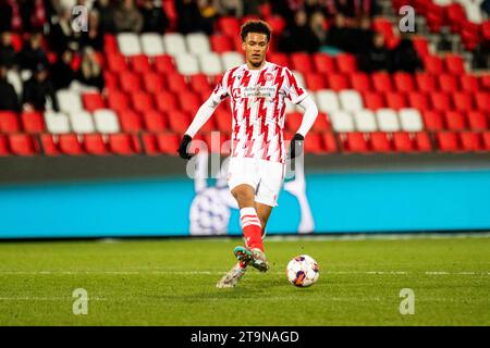 Aalborg, Danemark. 26 novembre 2023. Sebastian Otoa (34) d'Aalborg BK vu lors du match NordicBet Liga entre Aalborg BK et Hobro IK à Aalborg Portland Park à Aalborg. (Crédit photo : Gonzales photo/Alamy Live News Banque D'Images