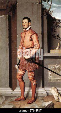 The Gentleman in Pink 1560 de Giovanni Battista Moroni Banque D'Images